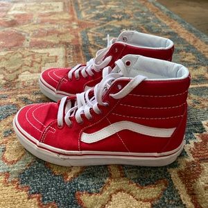 Red high top Vans